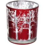 Подсвечник «Зимний лес» 8,5*10 см, Красный