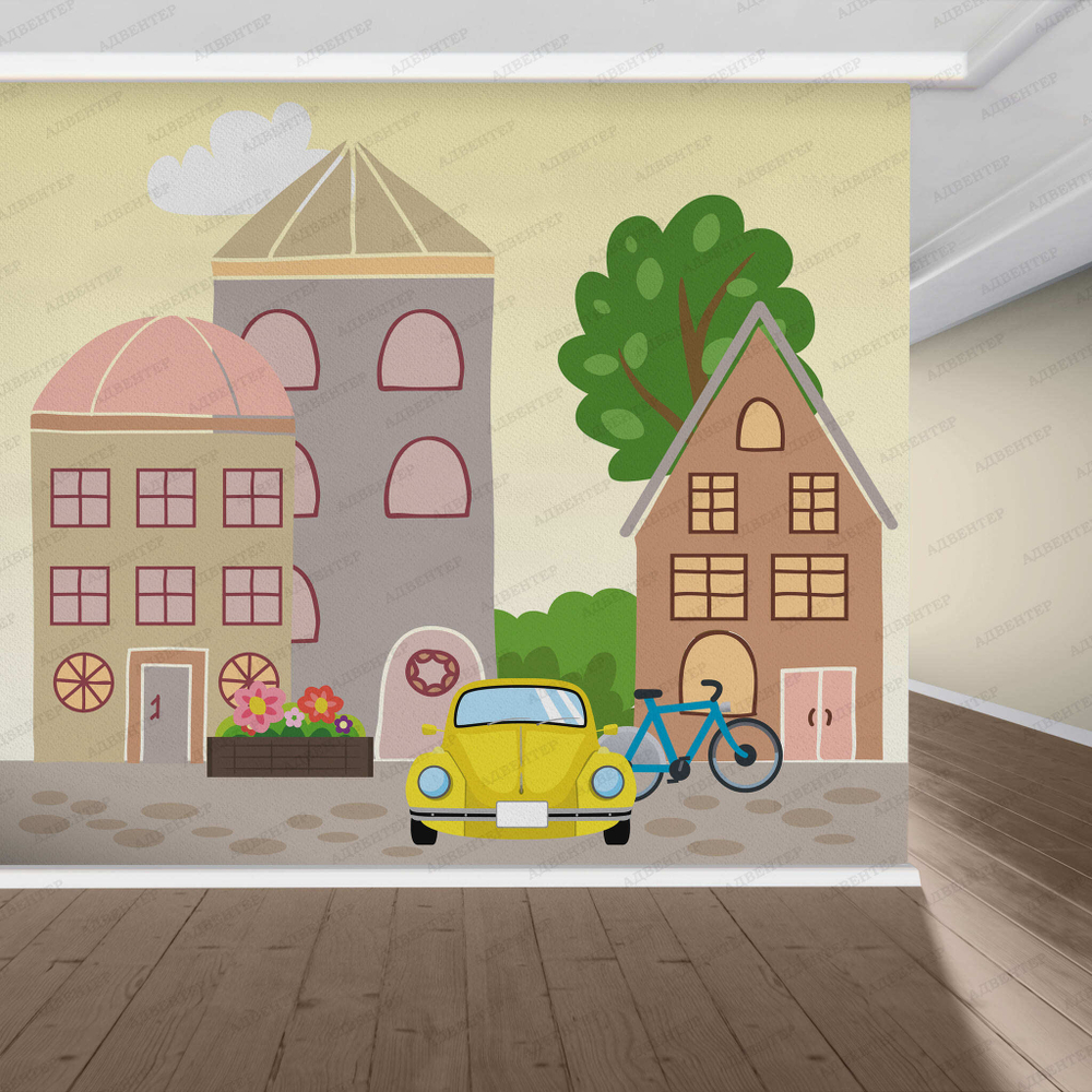 Фотообои для детского сада Город 075
