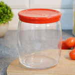 Банка "Cesni" 940мл с красной пластиковой крышкой