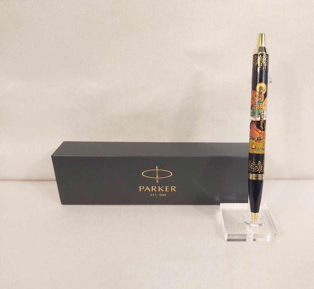 Ручка "Георгий Победоносец" с ручной росписью Палех