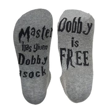 Носки Гарри Поттер Мастер дал Добби носок! Добби Свободен!, р-р 39-43 (серый)