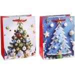 Пакет подарочный «Елочные игрушки» 23*18*10 см, микс