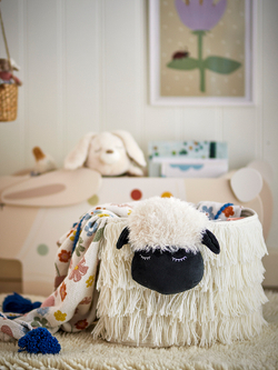 Корзина для хранения Bloomingville Dolly owieczka, прямоугольная, хлопок, 40 25 см, белая