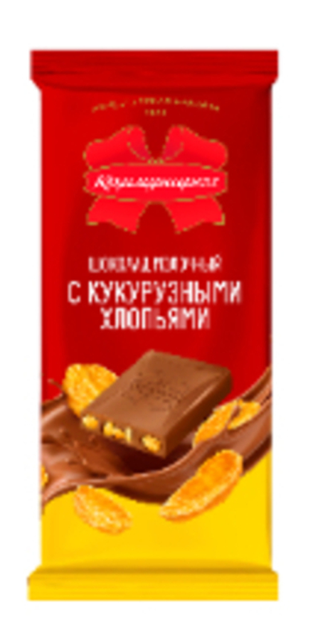 Шоколад молочный с кукурузными хлопьями 75г. Коммунарка