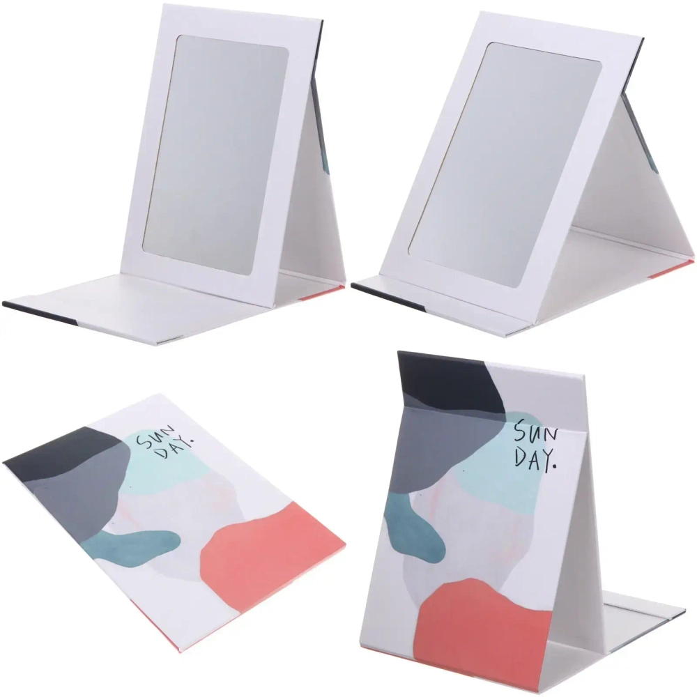 Зеркало косметическое складное «ФОРТУНА БРИ», микс 4 дизайна, энигма, 15*21см