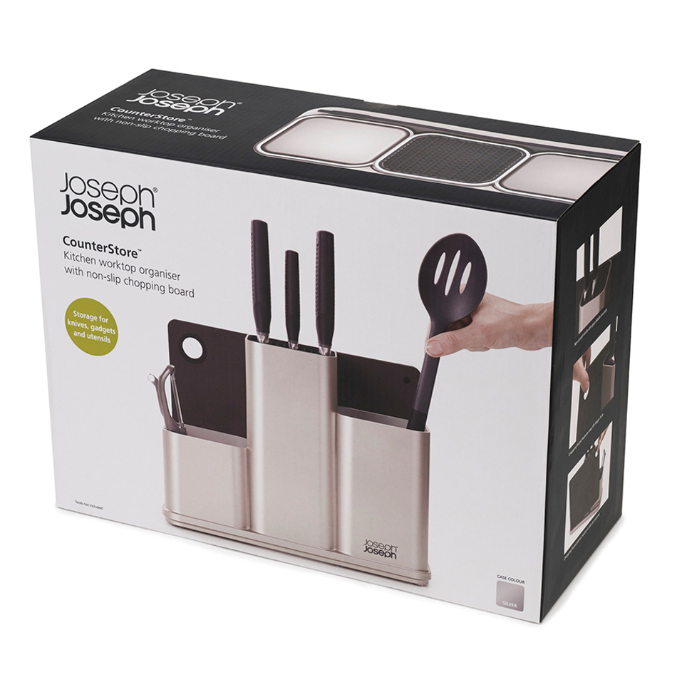 Органайзер для кухонной утвари настольный CounterStore серебристый, Joseph Joseph