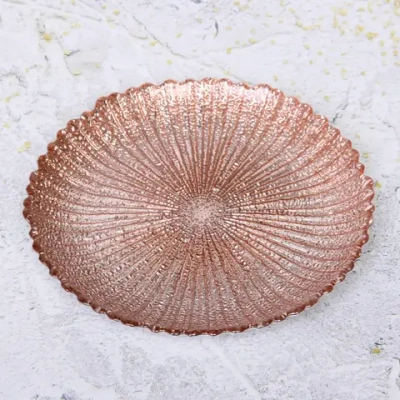 Тарелка 20см «Нимфа» розовое золото