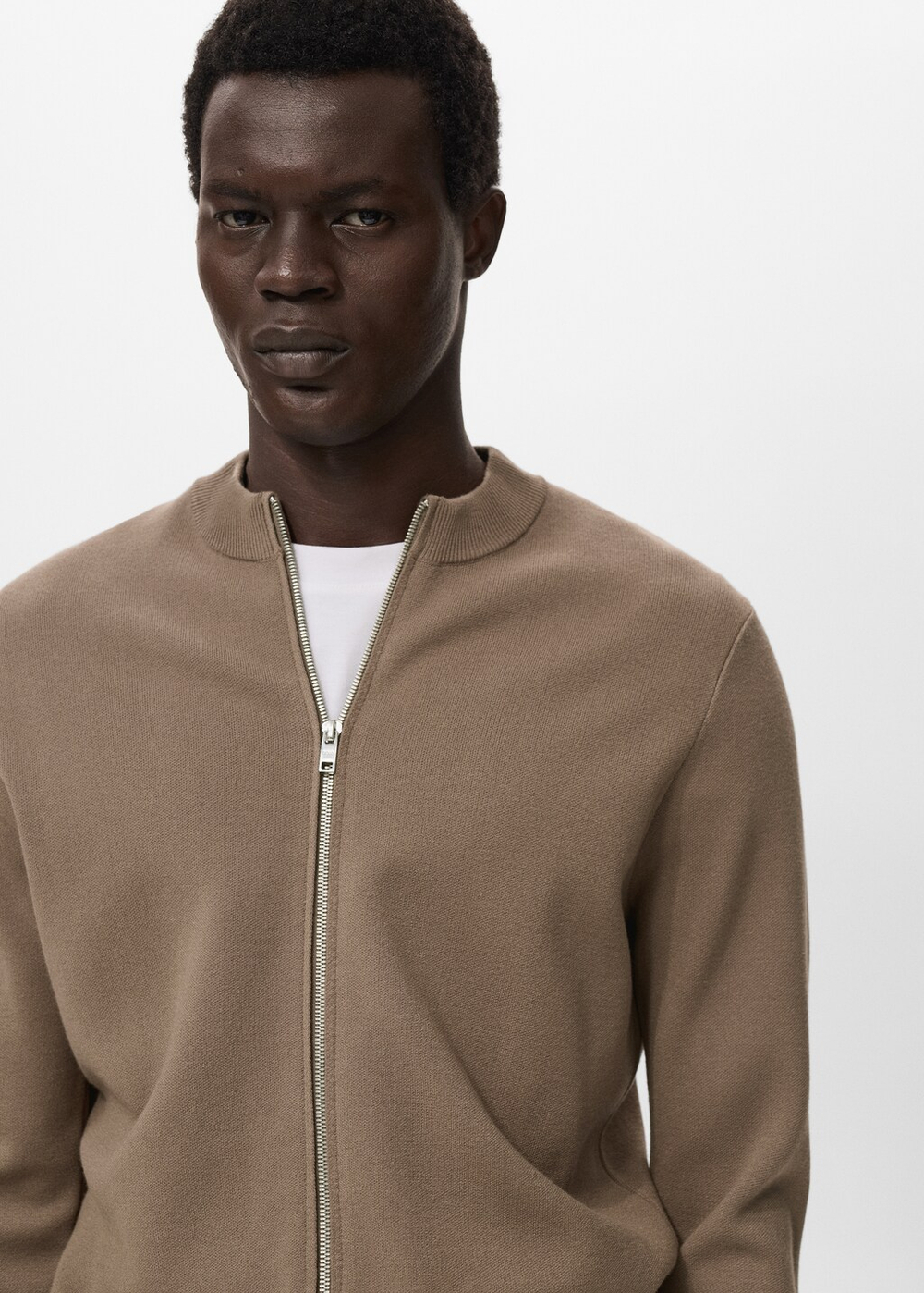 Вязаный кардиган с молнией