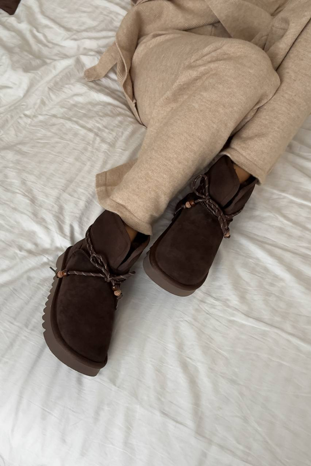 Угги из натуральной замши/натуральный мех