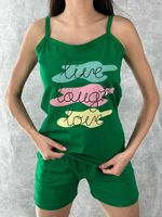 Пижама х/б шорты+майка на бретели УшМтб002