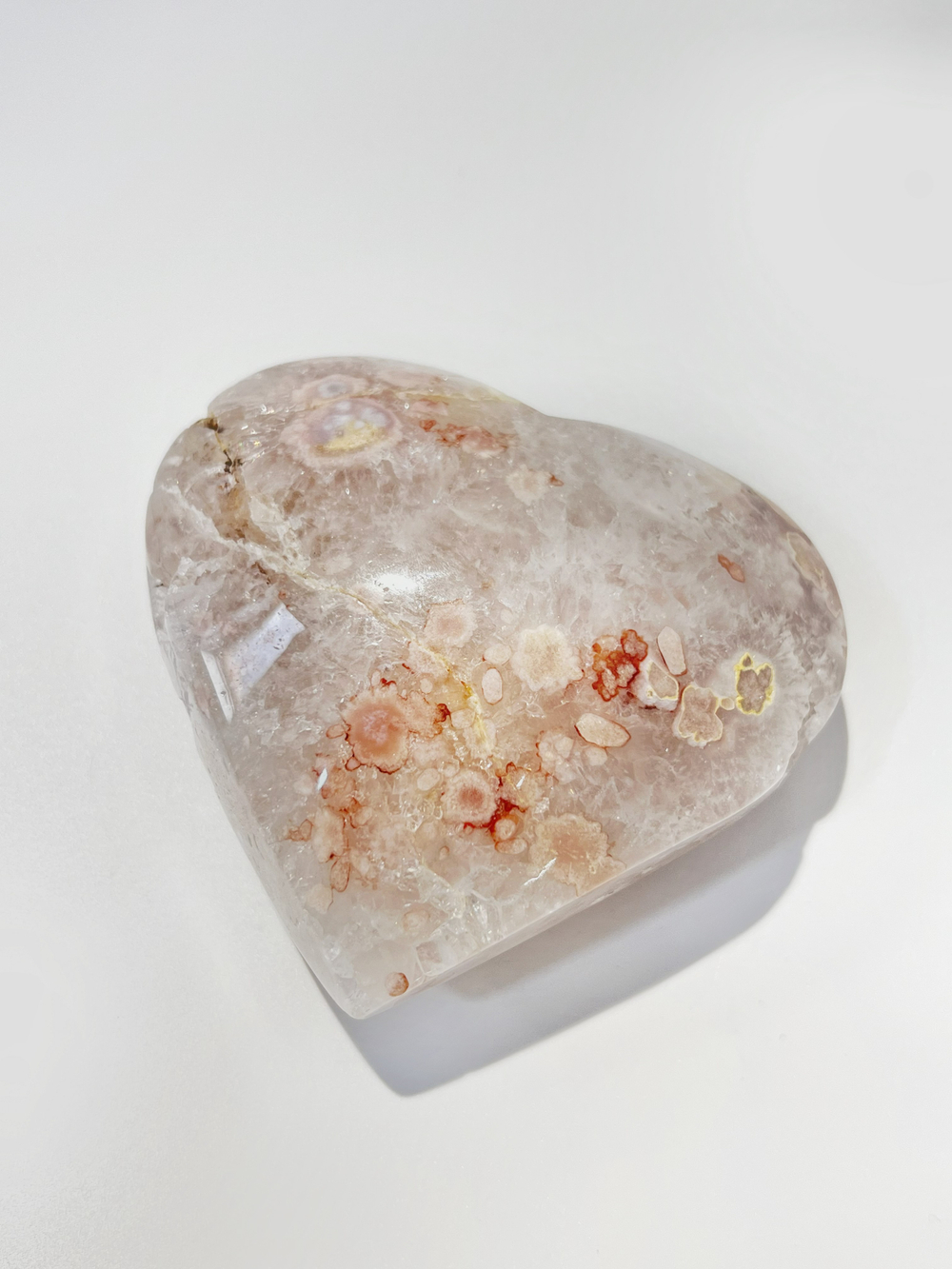 Сердце из розового аметиста крупное L