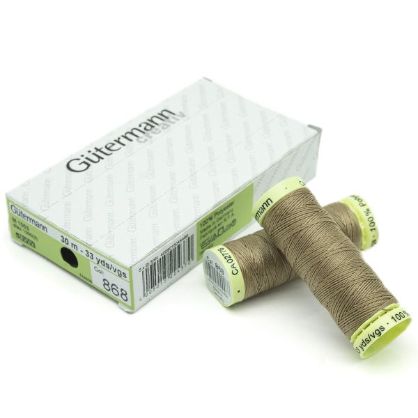Нитки отделочные Gutermann Top Stitch 30 (30 метров), 5 кат. | 868 неотбеленный шелк