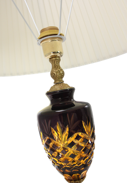 Olympus Brass Лампа настольная из венецианского стекла на бронзовом основании с абажуром