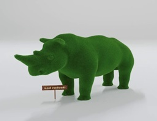 Фигура с искусственным озеленением “Носорог”