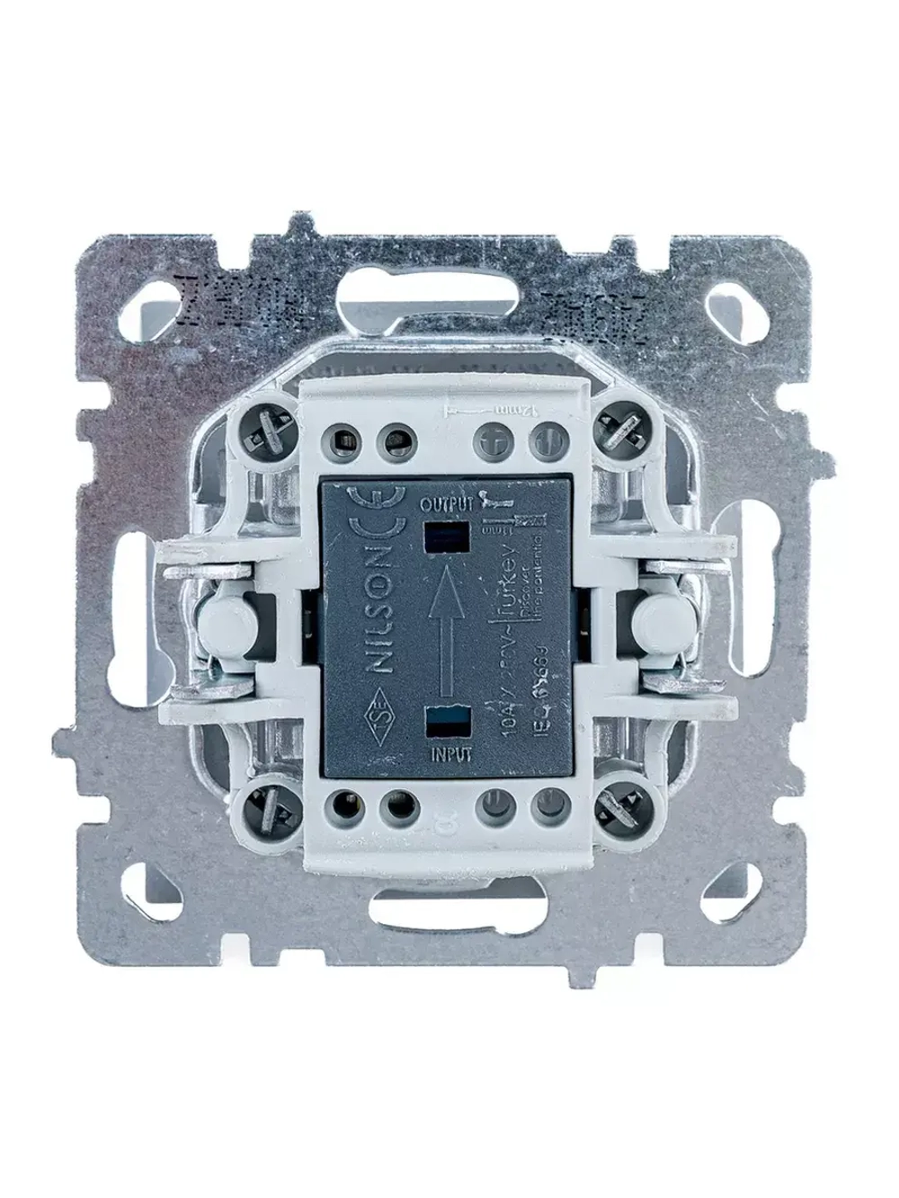 Выключатель 1-кл с подсветкой серебро NILSON Touran/Alegra