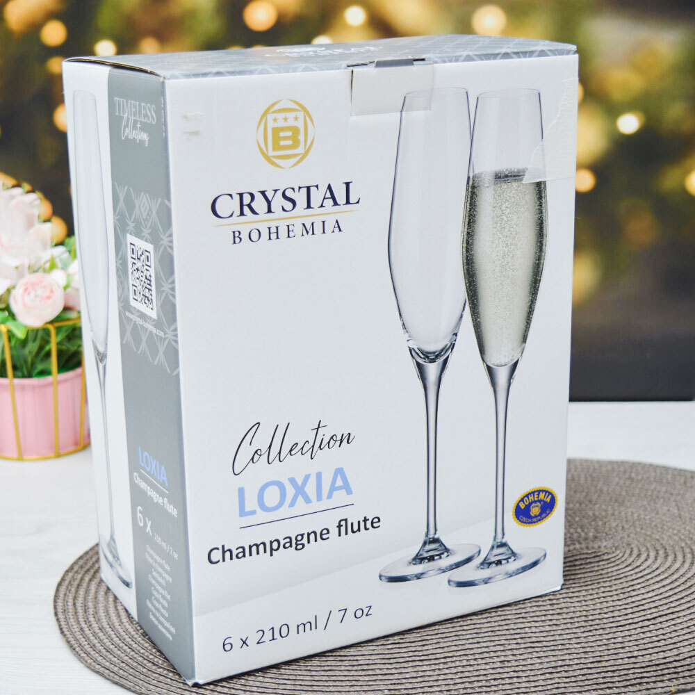 Набор фужеров для шампанского "Loxia" 6шт 210мл