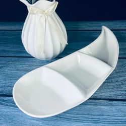 Lenardi 118-065 Менажница 41х17х4см BIANCO в под.уп.(х8)Фарфор