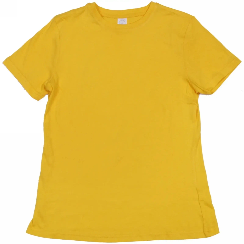 Футболка женская однотонная, цвет желтый, р 44 ( маломерит, р.42 )