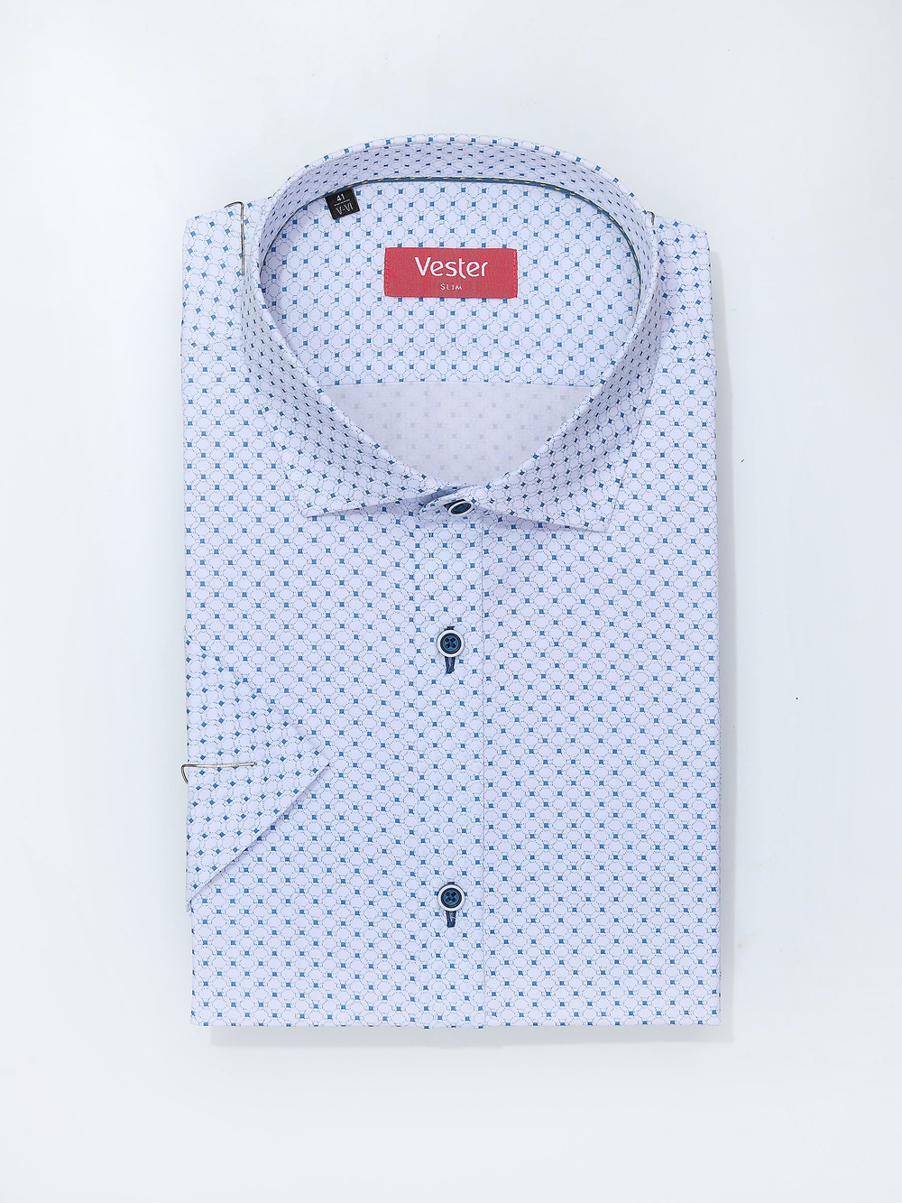 Сорочка мужская VESTER короткий рукав, бамбуковое волокно, пэ 73615 39