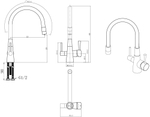 LM3075W Смеситель Lemark Comfort для кухни  с подключением к фильтру с питьевой водой