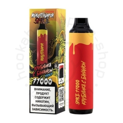 Одноразовая ЭС MONSTERVAPOR SPACE 11000 с ароматом Клубники с бананом, кулер, 20мг/см3, 11 мл. (М)