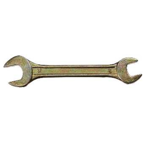 Ключ рожковый 10х12 мм желтый цинк DEXX, 27018-10-12