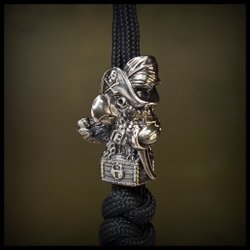 Темлячная бусина "Попугай" для ножей , мельхиор