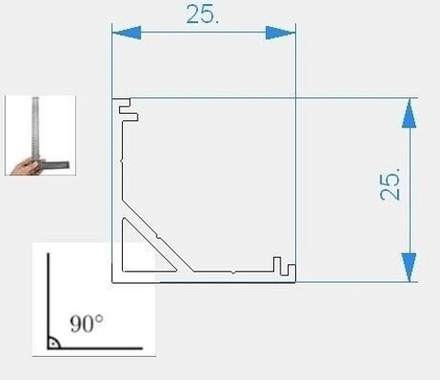 Профиль накладной Deko-Light AV-03-12 970434