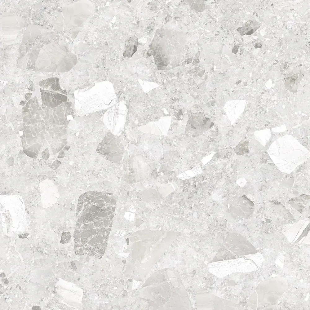 Керамогранит Alma Ceramica GFU04STE07R Steel rock 60x60 белый сахарный под терраццо