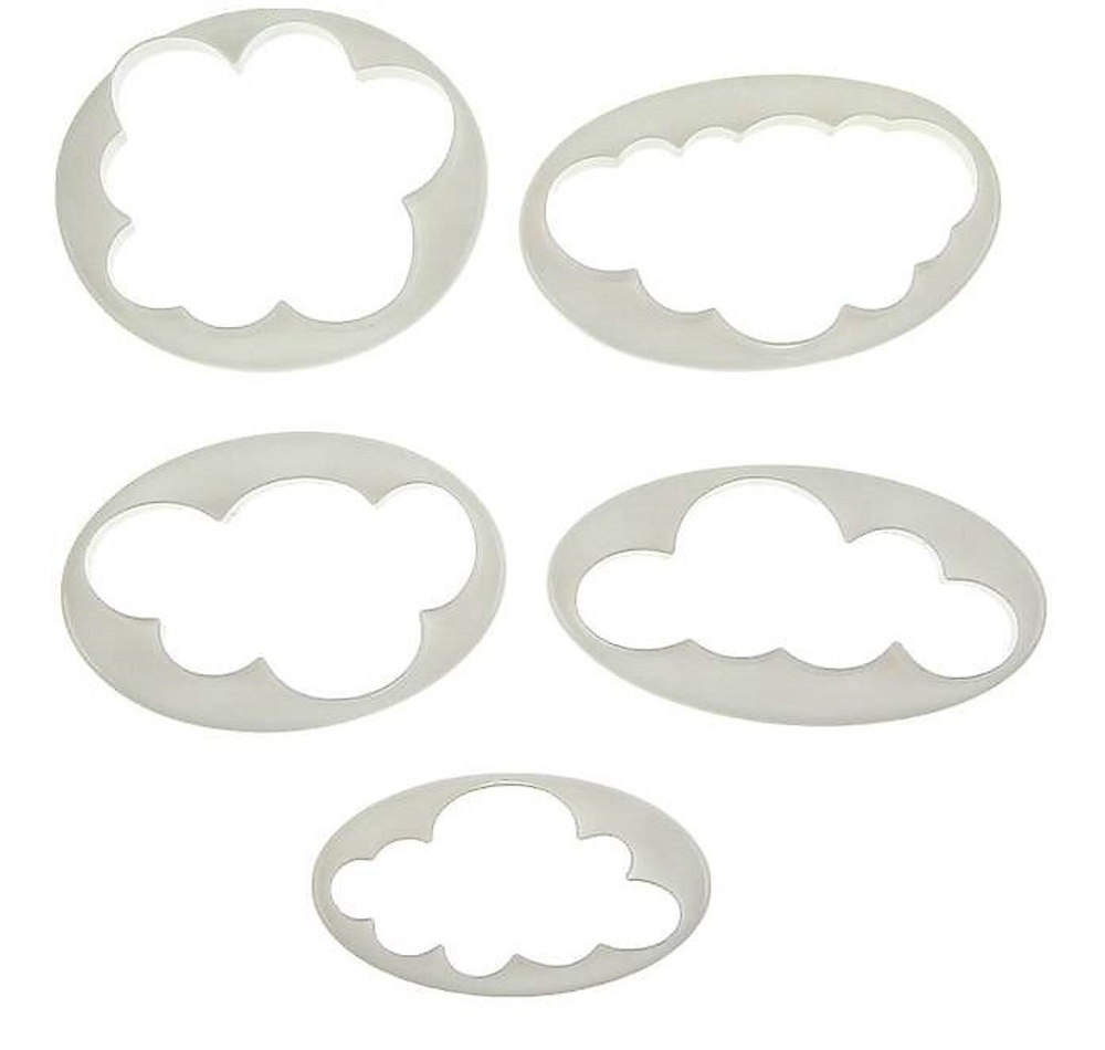 Набор вырубок для теста и мастики Облака 5 шт.