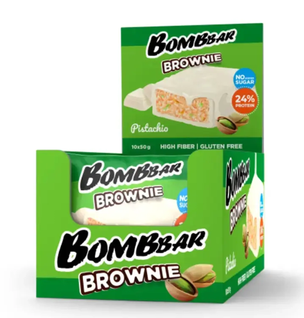 Печенье глазированное "Протеиновый брауни" 50 гр (Bombbar)
