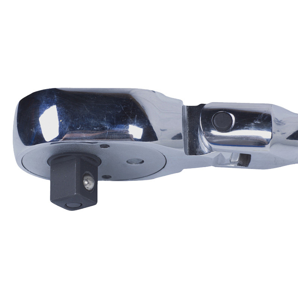 KING TONY (4781-12P) Трещотка 1/2", 300 мм, 32 зубца, флажковая с кнопкой, шарнирная