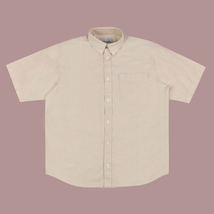 Рубашка мужская Carhartt WIP Braxton артикул:I031454_agate_wax - купить в магазине Дайс