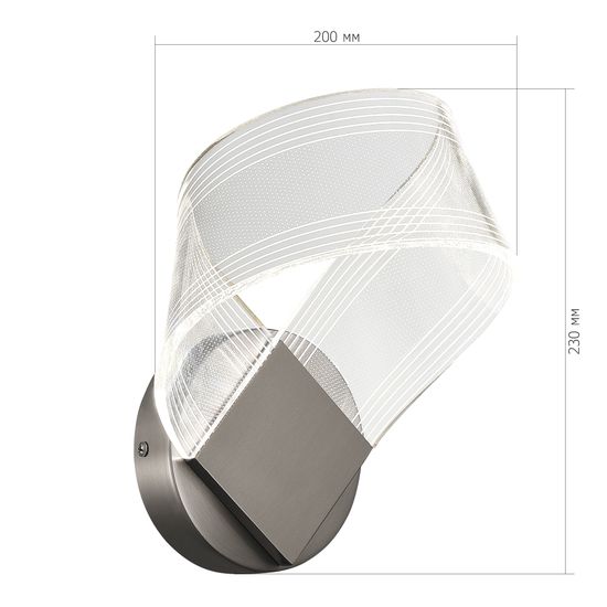 SL6235.101.04 Светильник настенный ST-Luce Никель/Прозрачный LED 1*4W 4000K FAIRY