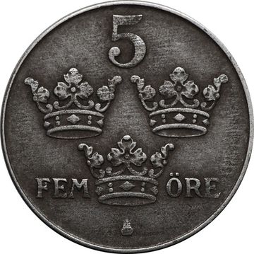 5 эре 1942-1950 Швеция