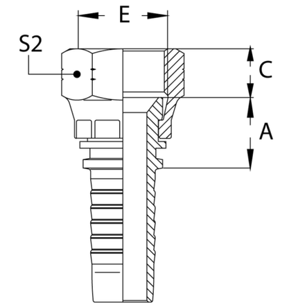 Фитинг DN 12 JIC (Г) 3/4