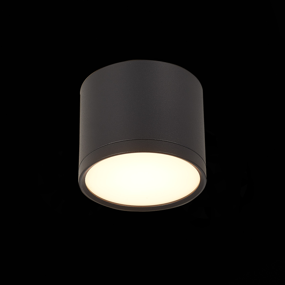 ST113.432.09 Светильник потолочный Черный LED 1*9W 3000K 702Lm Ra&gt;90 120° IP20 D88xH75 170-240V Накладные светильники