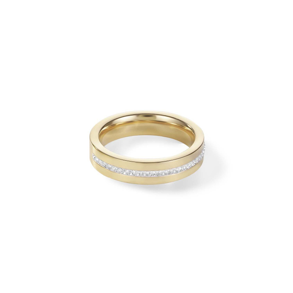 Кольцо Coeur de Lion Crystal 17.2 мм 0326/40-1800 54 цвет прозрачный, золотой