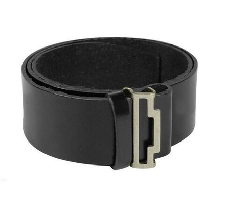 Ремень солдатский черный кожзам без бляхи