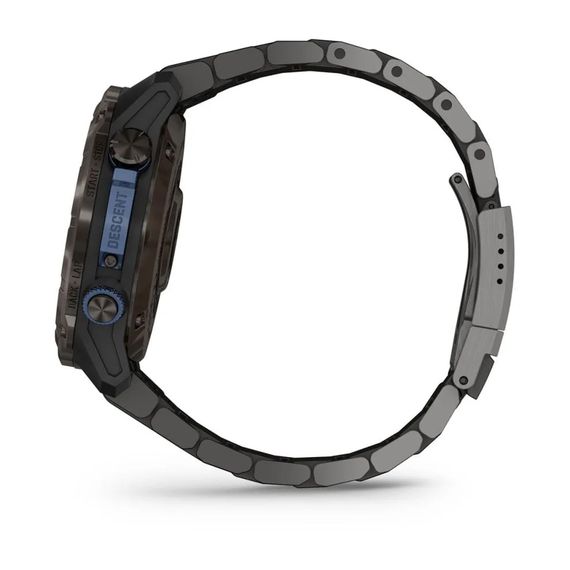 Умные часы Garmin Descent MK3i 51 мм титановый корпус с DLC покрытием с черным титановым браслетом