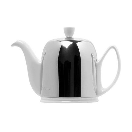 Salam White — Фарфоровый заварочный чайник на 4 чашки с крышкой, белый Salam White артикул 211988, DEGRENNE, Франция