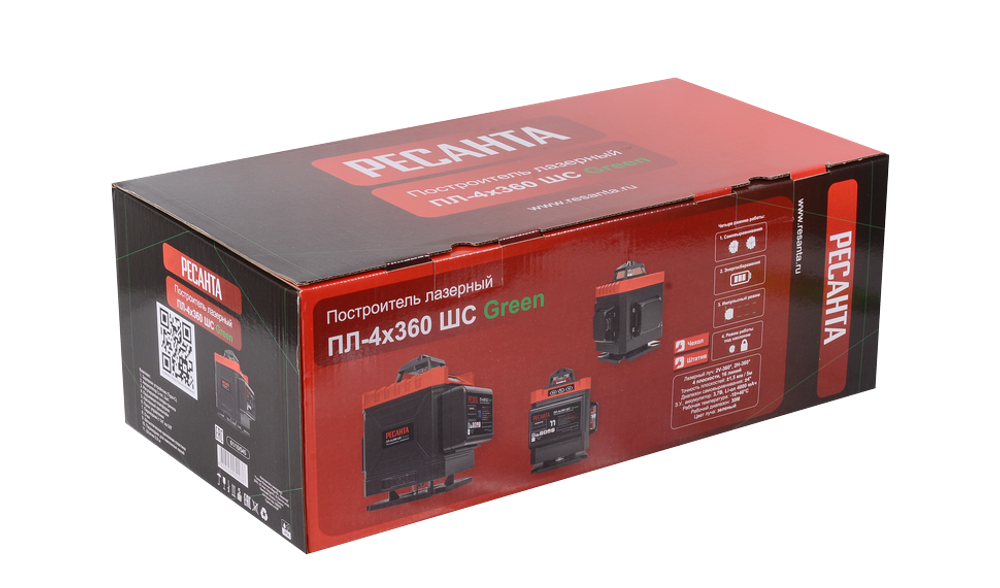 Построитель лазерный ПЛ-4Х360ШС Green Ресанта