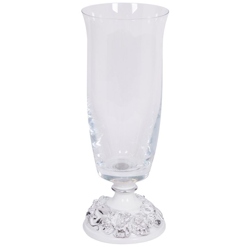 Ваза для цветов Лето с чашей Аура Белый