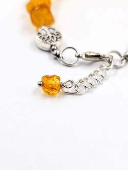 Браслет из цельного необработанного янтаря