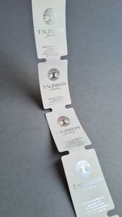 Бирки 30*50,8. Печать серебряным цветом.