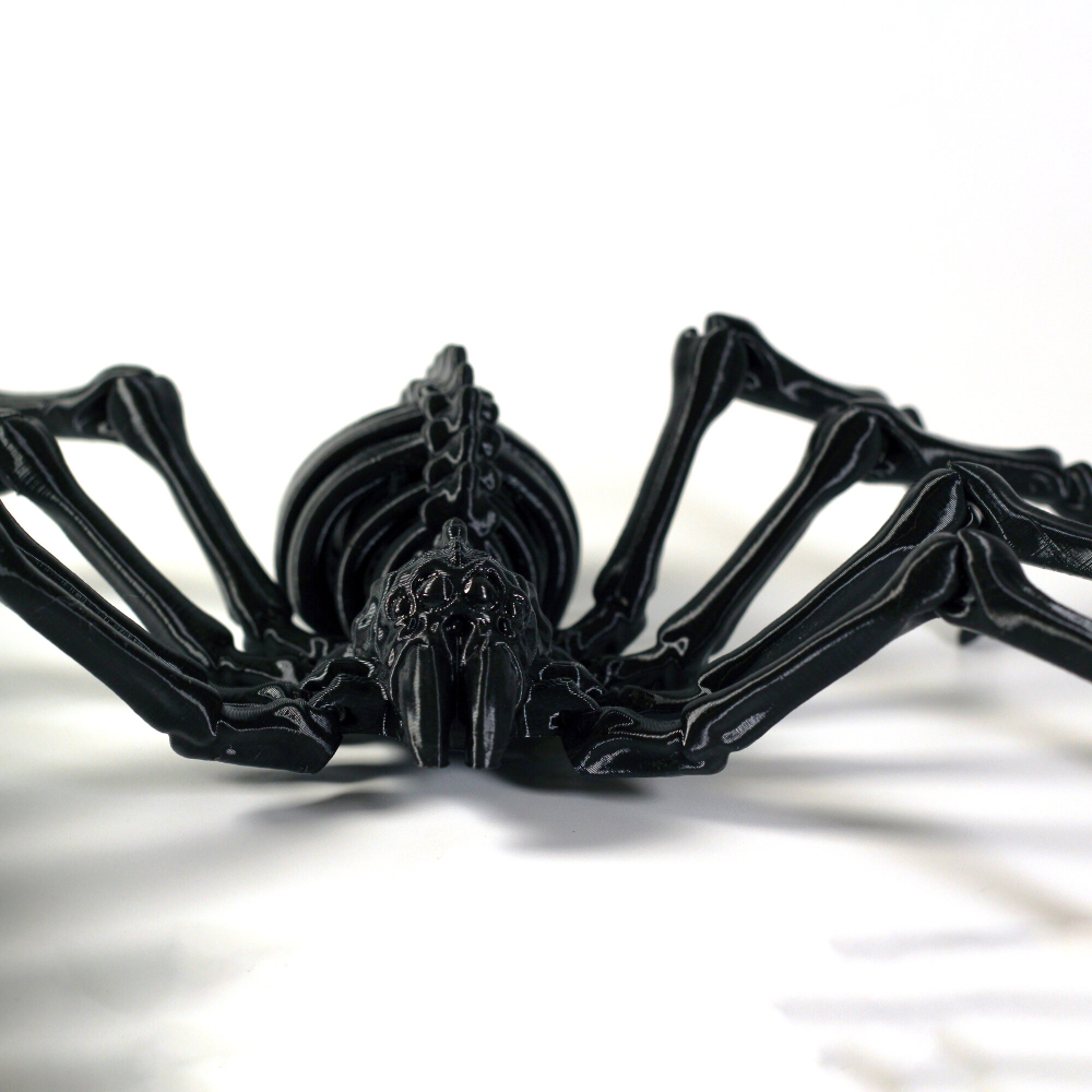 Тарантул, подвижный паук-скелетон, игрушка-антистресс 25 см., чёрный