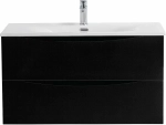 Тумба с раковиной BelBagno MARINO-CER-N-1000-2C-SO-NL-P Nero Lucido