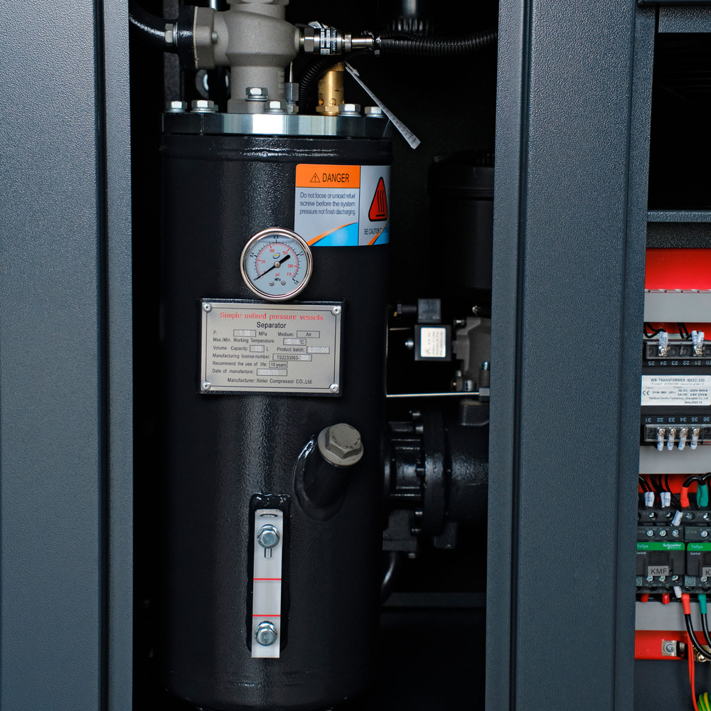 Компрессор винтовой ROSSVIK ВК20А-10-300, 2050л/мин, 10бар, ресивер 300л, 380В/15кВт