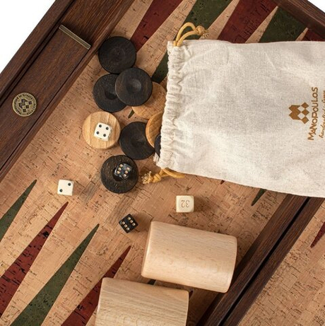 Нарды с боковыми стойками 48x30см Manopoulos Backgammon Backgammon bff1nat