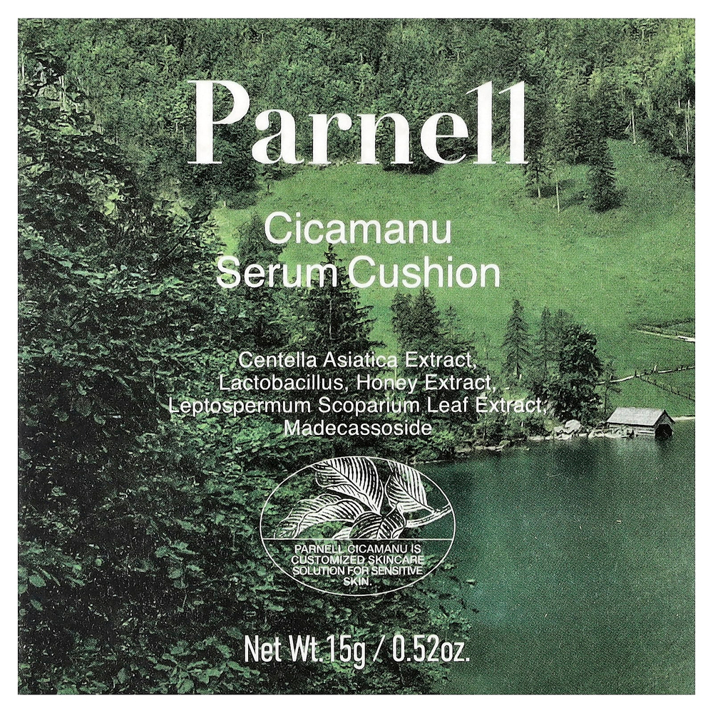 Parnell, Cicamanu Serum Cushion, теплый крем 33W, 15 г (0,52 унции)